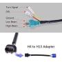 For 90-97 Mazda Miata MX5 MX-5 H6024 Pair Full LED Headlight Lights Halo Angel Eye White DRL Amber Turn Light with High Low Beam