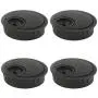 TOVOT 4 Pack Desk Grommet 2'' Black Metal Desk Cord Cable Hole Cover Grommet for Cord Management TOVOT 4 Pack Desk Grommet 2'' Black Metal Desk Cord Cable Hole Cover Grommet for Cord Management