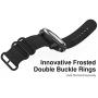MoKo Band Compatible with Garmin Fenix 3, Fine Woven Nylon Adjustable Replacement Strap Fit Fenix 6X/Fenix 6X Pro/Fenix 3/Fenix 3 HR/Fenix 5X/5X Plus/D2 Delta PX/Descent mk1, Double Buckle Ring, Black