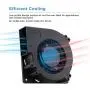 GDSTIME 120mm PWM 4 Pin 12V Dual Ball Bearing DC Brushless Blower Cooling Fan (4.72x4.72x1.26 inch), for Car Seat Amplifier Inflatables Inverter Ventilation