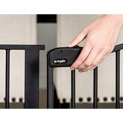Regalo Deluxe Home Accents 74-Inch Widespan Safety Gate, Includes 4 Pack of Wall Mounts