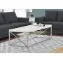 Monarch Specialties Modern Coffee Table for Living Room Center Table with Metal Frame, 44 Inch L, Glossy White / Chrome Monarch Specialties Modern Coffee Table for Living Room Center Table with Metal Frame, 44 Inch L, Glossy White / Chrome