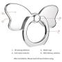 pzoz Metal Cell Phone Finger Ring Stability Holder Back Stand Collapsible Hand Grip Knob Loop Universal Car Mount Hook Kickstand 360 for iPhone Samsung Galaxy Mobile Cute Accessories (Silver)