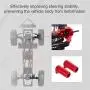 DAPENGNIAO Metal Front Steering Knuckles C Hub Carrier Rear Axle Lock Out Set Suitable for Axial SCX10 II 90046 90047 RC Car Parts Accessories (Color : Red)