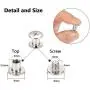 Satinior Open Back Chicago Screws Solid Belt Tack Screw Post Fastener Leather Repair Screws, 6 mm, Nickel Plated Steel, 50 Sets