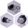 Ulincos Momentary Push Button Switch U16F1 1NO1NC Black Metal Shell with Blue LED Ring Suitable for 16mm 5/8'' Mounting Hole (Blue)