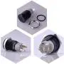 Ulincos Momentary Push Button Switch U16F1 1NO1NC Black Metal Shell with Blue LED Ring Suitable for 16mm 5/8'' Mounting Hole (Blue) Ulincos Momentary Push Button Switch U16F1 1NO1NC Black Metal Shell with Blue LED Ring Suitable for 16mm 5/8'' Mounting Hole (Blue)