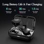 Wireless Earbuds Bluetooth Headphones in-Ear TWS Stereo with USB-C Quick Charging Case IPX8 Waterproof Touch Control Built-in Mic Earphones Noise Cancelling for Clear Calls Headset with Deep Bass