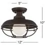 Franklin Park Rustic Farmhouse Outdoor Ceiling Light Fixture Oil Rubbed Bronze Open Cage 12'' White Glass Orb Diffuser Damp Rated for Exterior Barn Porch Patio House Deck - Franklin Iron Works Franklin Park Rustic Farmhouse Outdoor Ceiling Light Fixture Oil Rubbed Bronze Open Cage 12'' White Glass Orb Diffuser Damp Rated for Exterior Barn Porch Patio House Deck - Franklin Iron Works