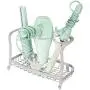 mDesign Metal Hair Care & Styling Tool Organizer Holder - 3 Sections - Bathroom Vanity Countertop Storage for Hair Dryer, Flat Irons, Curling Wands, Hair Straighteners - Light Gray mDesign Metal Hair Care & Styling Tool Organizer Holder - 3 Sections - Bathroom Vanity Countertop Storage for Hair Dryer, Flat Irons, Curling Wands, Hair Straighteners - Light Gray
