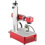KUNTAI Mini 30W Fiber Laser Engraving Machine with Rotary Device,Marking Area 150mm×150mm,Nameplate Printing,Metal Parts Marking,Jewelry Engraving