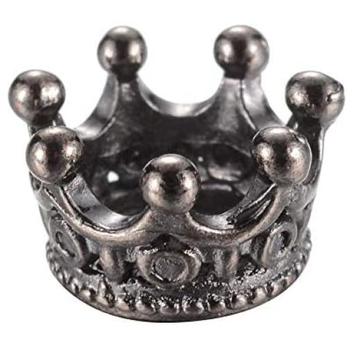 PH PandaHall About 100 Pieces Tibetan Style Crown Beads Alloy Large Hole Spacer Bead 11x7mm for Jewelry Making Gunmetal PH PandaHall About 100 Pieces Tibetan Style Crown Beads Alloy Large Hole Spacer Bead 11x7mm for Jewelry Making Gunmetal