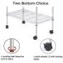 JS HANGER Wire Shelving Unit, 4-Tier Heavy Duty Height Adjustable Rolling Metal Shelves for Storage, 440 lbs Capacity, 23.23W X 13.4D X 47.24H, Silver