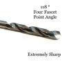 2/pack Solid Carbide Drill Bit 3/32 inch for Hardened Steel Hard ness HRa 91.3 AEROSPACE STANDARD K20 Tungsten Carbide Jobber Length Twist Drill for Metal 118 degree Four Facet Point Angle Fractional Size