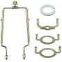 Lamp Harp Holder lamp shade parts 8 9 10 inch lampshade adapter 3/8 IP Standard E14 E26 E27 Light Base UNO Fitter Adapter Converter Finial Set Adjustable Works with Most of Lamp Style Gold