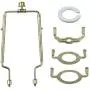 Lamp Harp Holder lamp shade parts 8 9 10 inch lampshade adapter 3/8 IP Standard E14 E26 E27 Light Base UNO Fitter Adapter Converter Finial Set Adjustable Works with Most of Lamp Style Gold
