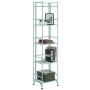 Convenience Concepts Xtra Storage 5-Tier Folding Metal Shelf, Seafoam