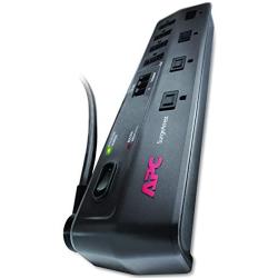 APC Surge Protector with Telephone and DSL Protection, P8T3, 2525 Joules, 8 Outlet Surge Protector Power Strip Gray