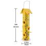 Kingsyard Bird Feeders Outdoor Hanging Wild Bird Feeders Metal Tube Weatherproof Bird Feeder with 6 Ports 1lb Bird Seed Capacity for Oriole Finch Cardinal for Garden Yard NOT Squirrel Proof
