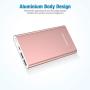 POWERADD Pilot 4GS 12000mAh 8-Pin Input Portable Charger External Battery Pack with 3A High-Speed Output Compatible with iPhone, iPad, iPod and More - Rose Gold (8 Pin Cable Include)