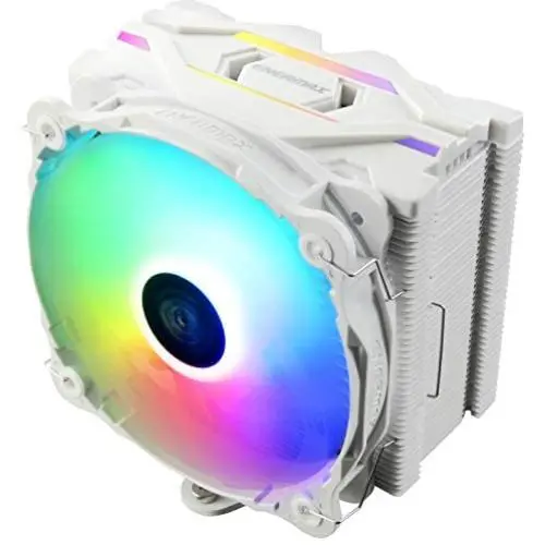Enermax ETS-F40 Addressable RGB CPU Air Cooler, AMD AM4/Intel LGA 1200/1151, 4 Direct Contact Heat Pipes, 140mm PWM Fan, 200W+ TDP, 5V 3-PIN ARGB, White (ETS-F40-W-ARGB) Enermax ETS-F40 Addressable RGB CPU Air Cooler, AMD AM4/Intel LGA 1200/1151, 4 Direct Contact Heat Pipes, 140mm PWM Fan, 200W+ TDP, 5V 3-PIN ARGB, White (ETS-F40-W-ARGB)