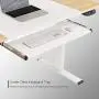FEZIBO Dual Motor Height Adjustable Electric Standing Desk with Keyboard Tray, 48 x 24 Inch Sit Stand Table with Splice Board, White Frame/Natural and White Top FEZIBO Dual Motor Height Adjustable Electric Standing Desk with Keyboard Tray, 48 x 24 Inch Sit Stand Table with Splice Board, White Frame/Natural and White Top
