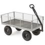 Gorilla Carts GOR1001-COM Heavy-Duty Steel Utility Cart with Removable Sides, 1000-lbs. Capacity, Gray
