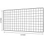 Pulatree Grid Photo Wall, Wire Wall Grid Panel for Photo Hanging Display Metal Grid Wall Decor Organizer Mesh Panels Display Wall Storage 37.4 x 17.7 inch - Black