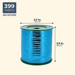 Juvale Metallic Light Blue Twist Ties for Bags (1 Roll) 399 Yards Length