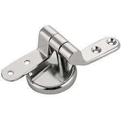 Alotm Stainless Steel Toilet Seat Sturdy Hinge Replacement Parts, 1 Set Mountings with Bolts and Nuts for Replacement DIY Repair