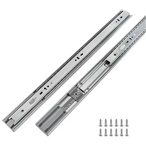 1 Pair Full Extension Drawer Slides 18 inch Heavy Duty Drawer Slides – LONTAN 4502S3-18 Soft Close Ball Bearing Side Mount Drawer Slides 100lb Capacity Drawer Runners