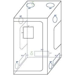 48''x48''x80'' Mylar Hydroponic Grow Tent for Indoor Plant Growing