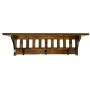 Mission Style Wall Mounted Coat Rack with Shelf – Wooden Hat Rack – Entryway Organizer with Hooks – Rustic Farmhouse Mounted Wall Rack (3 Hooks, 32.5''L, Oak Wood, Michaels Stain)