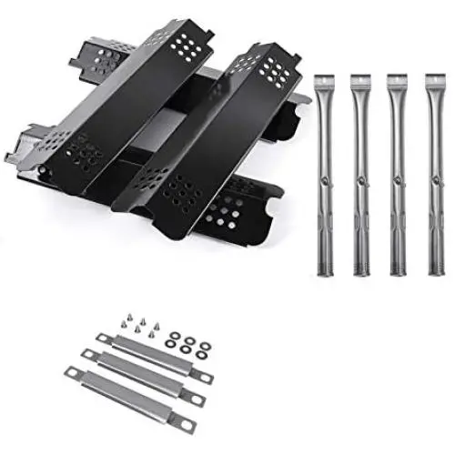 Zljoint 4 Pack Heat Plate,4Pack Grill Burners and 3Pack Crossver Tube Replacement Parts for Charbroil 463436215 463436213,Thermos 466360113 Gas Gril, G432-Y700-W1, G432-0096-W1 Zljoint 4 Pack Heat Plate,4Pack Grill Burners and 3Pack Crossver Tube Replacement Parts for Charbroil 463436215 463436213,Thermos 466360113 Gas Gril, G432-Y700-W1, G432-0096-W1