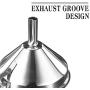 Stainless Steel Kitchen Funnel with Removable Strainer/Filter for Essential/Cooking Oils, Food Grade 3 Set Metal Funnels for Transferring of Liquid, Fluid, Dry Ingredients & Powder, HOXHA (3 Packs)