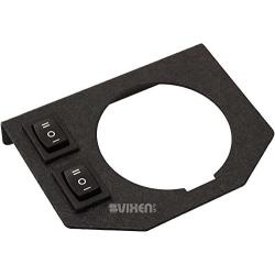 Vixen Air Single Gauge / 2 Installed Switches Metal Dash Panel for Air Ride/Suspension Black VXF1GP2R