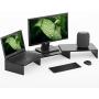FITUEYES 3 Shelf Monitor Stand Riser with Adjustable Length and Angle,DT108001WB