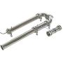 SPEAKEASY Distillers - Reflux Column Still, 7-tube Condenser and Dephlegmator, Dual Purpose Tower - configure as reflux or pot still, 2 inch tri-clamp, Stainless Steel AISI304