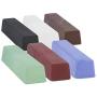 Drixet 6 Piece Buffing, Polishing & Cutting Compound 4 Oz. Kit - Set Includes: Black Emery, Brown Tripoli, White Diamond, Red Rouge, All Purpose Blue & General Green Compounds