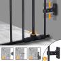 KingSo 80 inch Auto Close Baby Gate Super Wide Safety Gate Foldable Extra Wide 33-80 inch Walk Thru for House Stair Doorways Hallways Include Hardware Mounts(30'' Tall, Black)