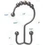 Amazer Shower Curtain Hooks Rings, Rust-Resistant Metal Double Glide Shower Hooks for Bathroom Shower Rods Curtains, Set of 12 Bronze Rings Amazer Shower Curtain Hooks Rings, Rust-Resistant Metal Double Glide Shower Hooks for Bathroom Shower Rods Curtains, Set of 12 Bronze Rings