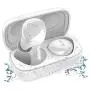 iLuv TB100 Glossy White True Wireless Earbuds Cordless In-Ear Bluetooth 5.0 with Hands-Free Call MEMS Microphone, IPX6 Waterproof Protection, Long Playtime; Includes Compact Charging Case & 3 Ear Tips