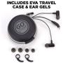 GOgroove AudiOHM RNF Durable Earbuds - Heavy Duty Headphones with Thick Aramid Fiber Reinforced Cable, in-Line Microphone, in-Ear Noise Isolation & Rugged Metal Driver Housing (Carbon Black)