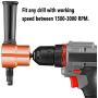 Lnchett Double Head Sheet Metal Nibbler, Nibbler Metal Cutter with Saw Power Drill Attachment for Straight and Circle Cutting, Maximum 14 Gauge Steel.