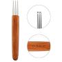 Sunshane 6 Pieces Dreadlock Crochet Hook 0.5mm 0.75 mm Needle Weaving Crochet, Include 1 Hook, 2 Hooks, 3 Hooks for Braid Craft