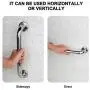 2 Pack 12 Inch Shower Grab Bar, Stainless Steel Bathroom Grab Bar, Shower Handle, Bath Handle, Grab Bars for Bathroom 2 Pack 12 Inch Shower Grab Bar, Stainless Steel Bathroom Grab Bar, Shower Handle, Bath Handle, Grab Bars for Bathroom