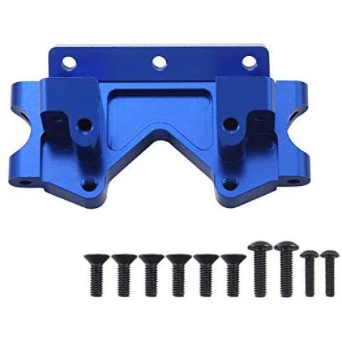 Aluminum Front Bulkhead Upgrade Parts for 1/10 Traxxas 2WD Slash Stampede Rustler Bandit Replace 2530 Blue-Anodized