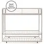 DHP Triple Metal Bunk Bed Frame, White, Twin DHP Triple Metal Bunk Bed Frame, White, Twin