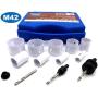 KHCRAFT Bi-Metal Hole Saw Kit High Speed Steel M42 with Cobalt 8% for Metal and Wood 13-Piece General Purpose 3/4'' to 2-1/2'' in Quality Carrying Case