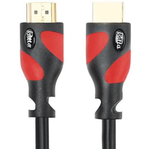 Postta HDMI Cable(20 Feet Red) Ultra HDMI 2.0V Support 4K 2160P,1080P,3D,Audio Return and Ethernet - 1 Pack